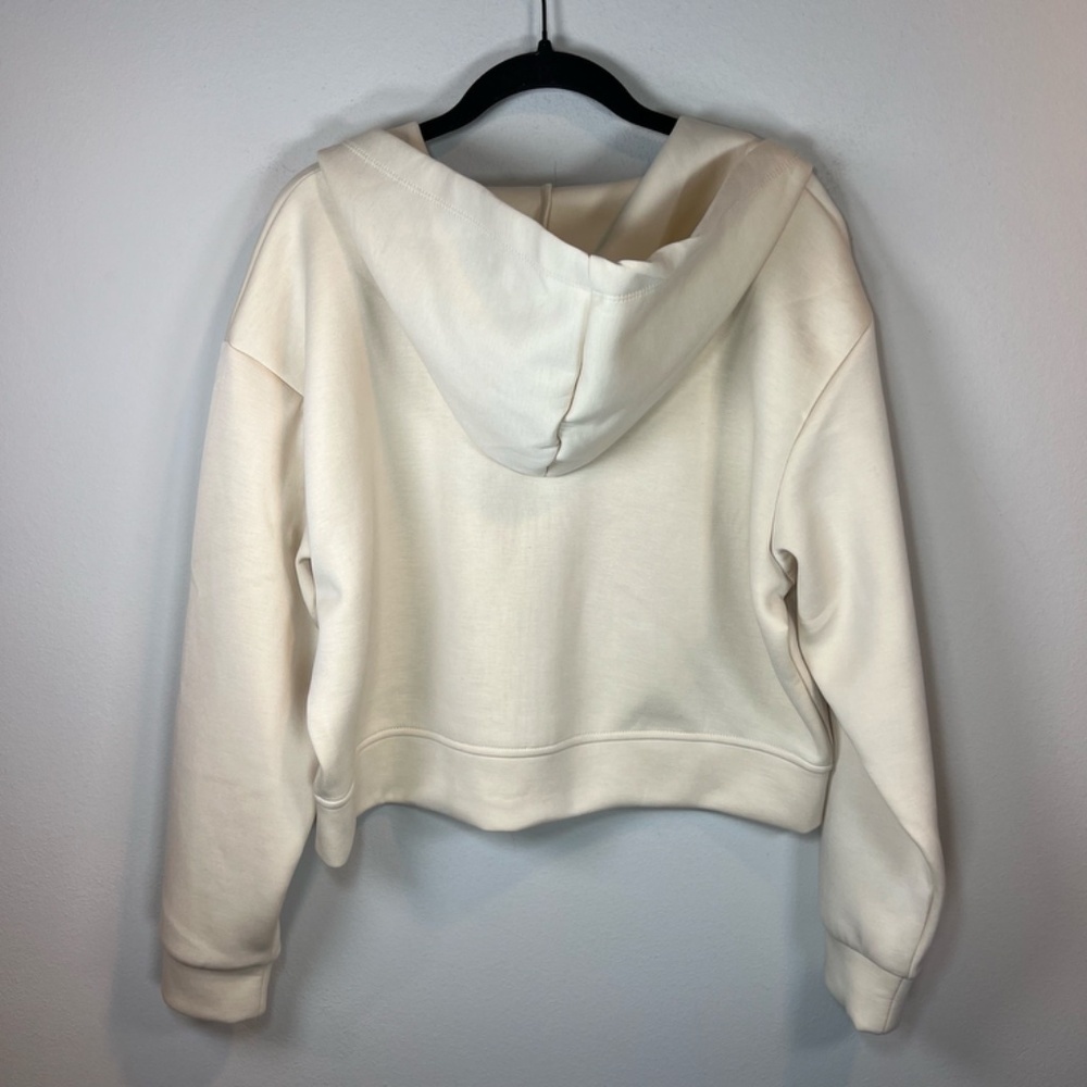 A New Day Zip Up Hoodie Jacket Cream Cropped Soft Cozy Neutral NEW Women's Sz XL - Picture 9 of 15